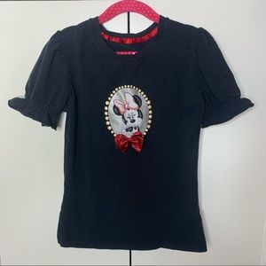 Girl’s Disney Parks Minnie Mouse Pearl Embellished T-Shirt